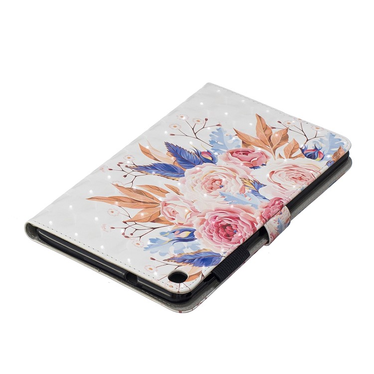 Light Spot Decor Pattern Printing Leather Wallet Case for Samsung Galaxy Tab A 8.0 (2019) with S Pen SM-P200 SM-P205 - Vivid Flowers-7