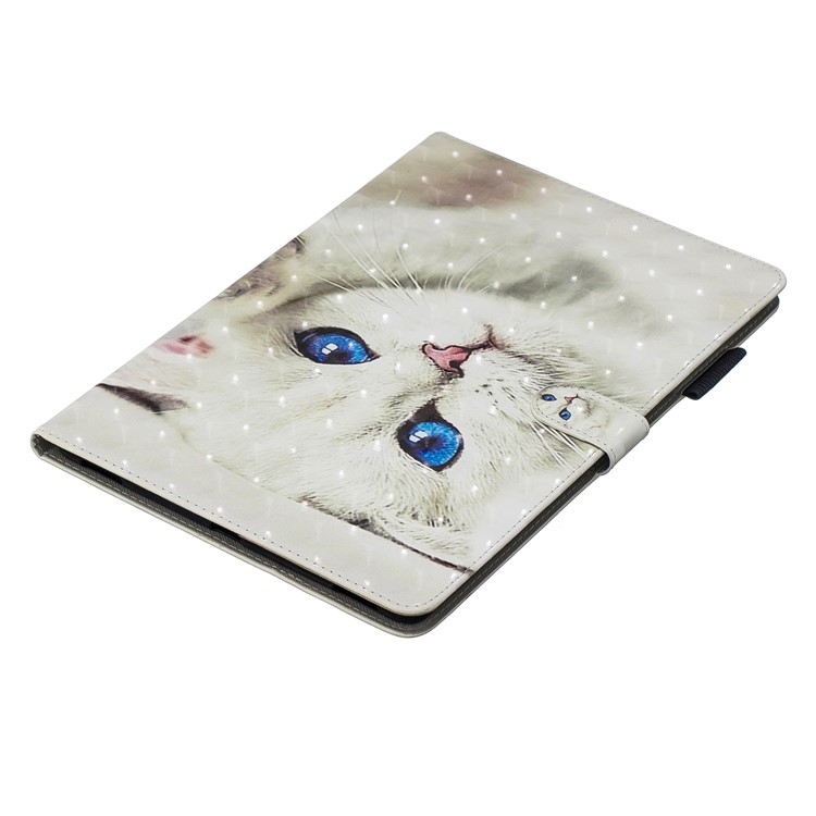 Light Spot Decor Pattern Printing Leather Wallet Stand Case for Samsung Galaxy Tab S5e SM-T720 - Cat-6