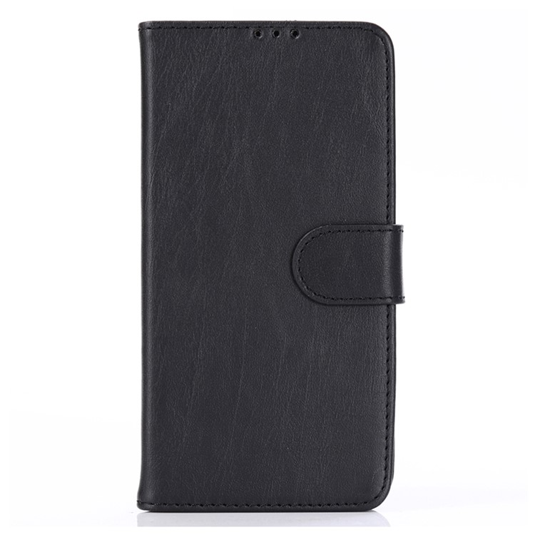 Crazy Horse Vintage Leather Wallet Protective Phone Case for Samsung Galaxy Note 10 Plus - Black-2