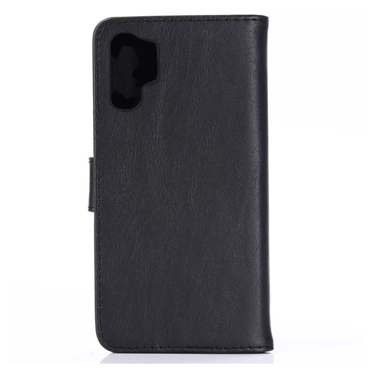 Crazy Horse Vintage Leather Wallet Protective Phone Case for Samsung Galaxy Note 10 Plus - Black-3