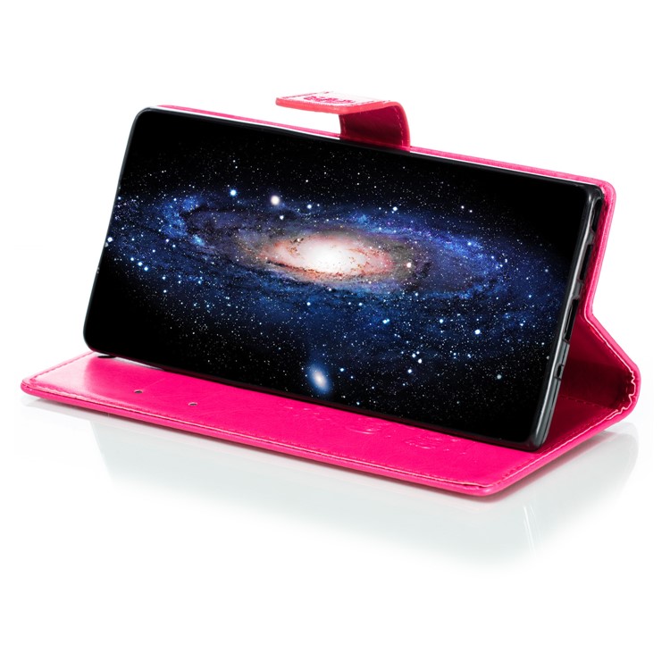 Imprint Elephant Leather Phone Shell for Samsung Galaxy Note 10 Plus/Note 10 Plus 5G - Rose-8