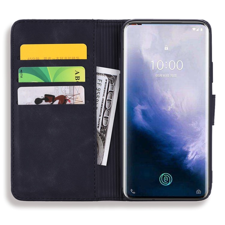 Imprint Flower Magnetic Leather Wallet Case for Samsung Galaxy Note 10 Plus - Black-12