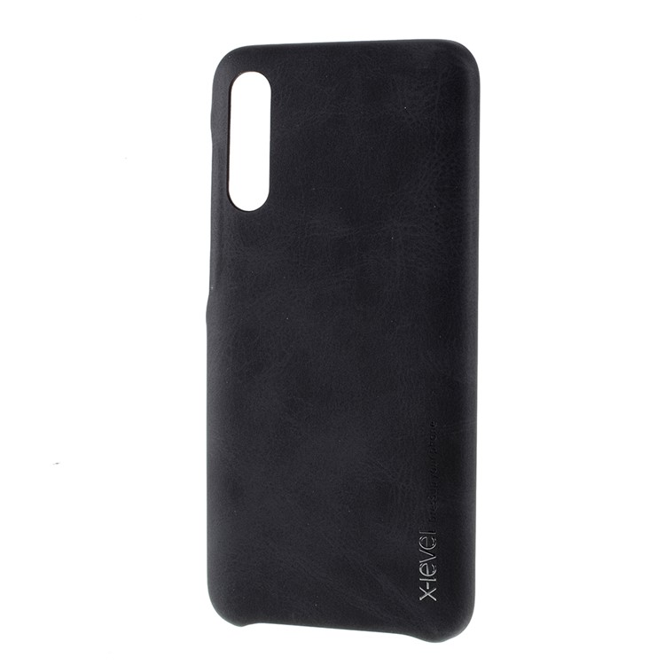 X-LEVEL Vintage Series PU Leather Coated PC Phone Casing for Samsung Galaxy A50 - Black-2