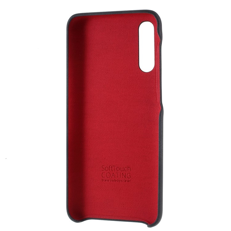 X-LEVEL Vintage Series PU Leather Coated PC Phone Casing for Samsung Galaxy A50 - Black-3