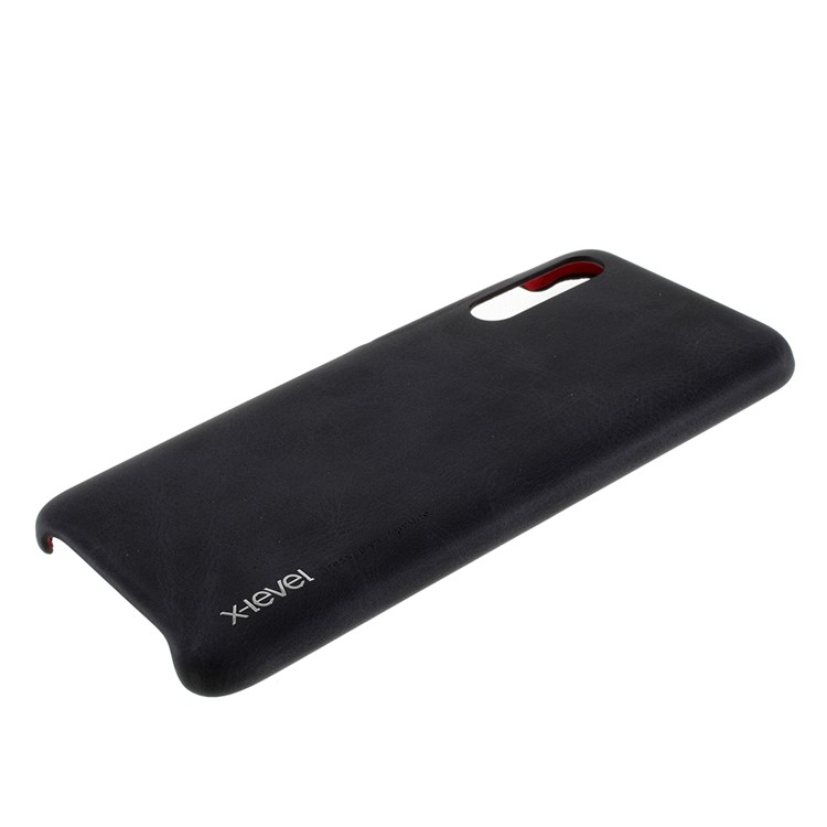 X-LEVEL Vintage Series PU Leather Coated PC Phone Casing for Samsung Galaxy A50 - Black-9
