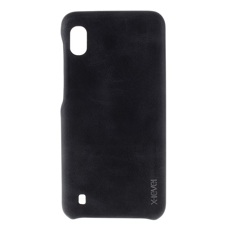 X-LEVEL Vintage Series PU Leather Coated PC Phone Case for Samsung Galaxy A10 - Black-10