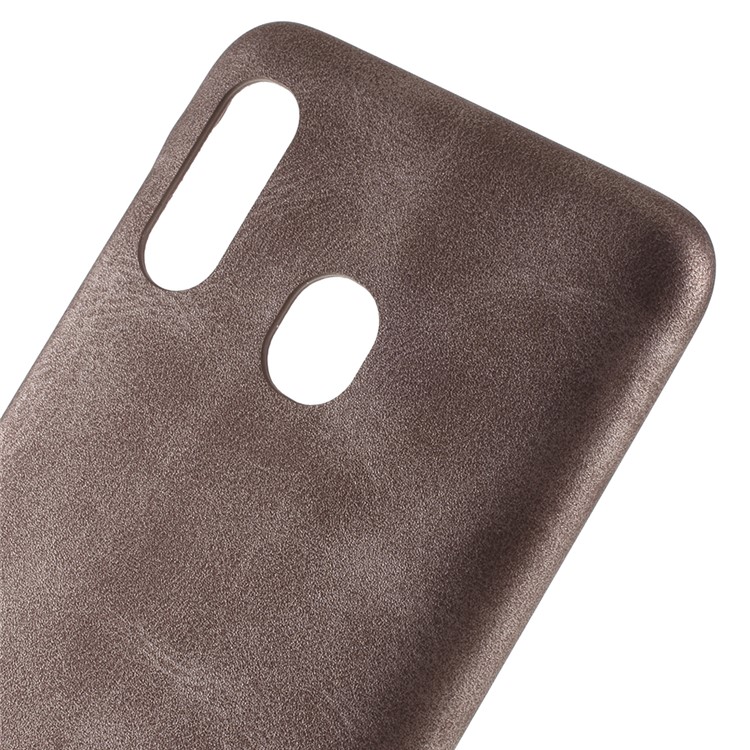 X-LEVEL Vintage Series PU Leather Coated PC Phone Shell Cover for Samsung Galaxy A30/A20 - Brown-5