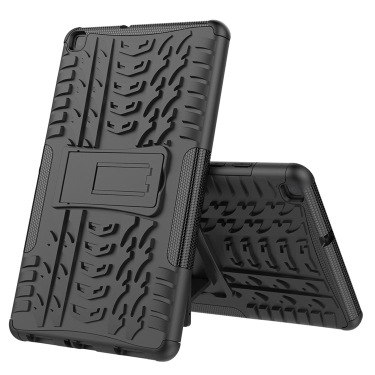 Шаблон Шин PC + TPU Hybrid Pablet Case с Kickstand Для Samsung Galaxy Tab A 8.0 Wi-Fi (2019) SM-T290 - Черный