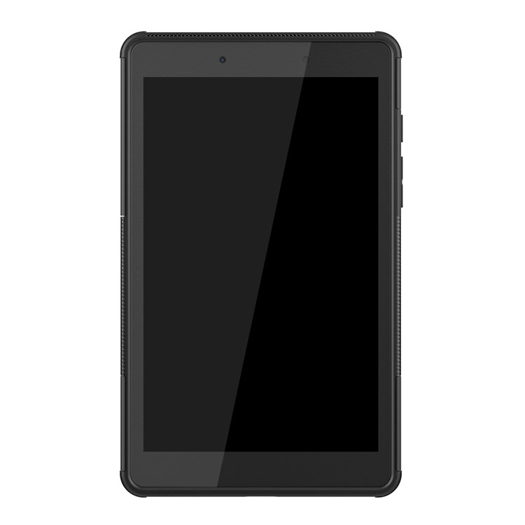 Patrón de Neumáticos PC + TPU Híbrida Case de Tableta Con Kickstand Para Samsung Galaxy Tab A 8.0 Wi-Fi (2019) SM-T290 - Negro