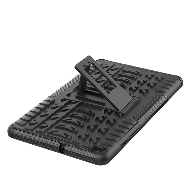 Piene Pattern PC + Case di Tablet Ibrido TPU Con Cavalletto Per Samsung Galaxy Tab A 8.0 Wi-Fi (2019) SM-T290 - Nero