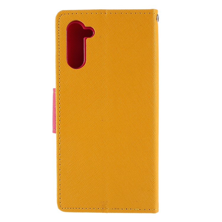 MERCURY GOOSPERY Leather Wallet Case for Samsung Galaxy Note 10 / Note 10 5G - Yellow-5