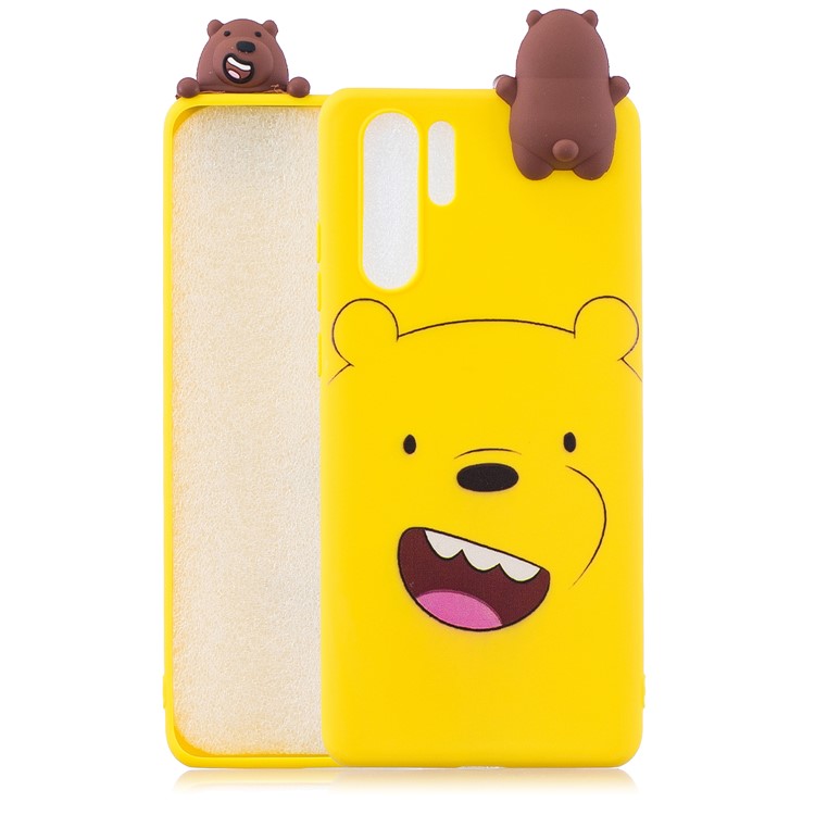 3D Animal Doll Decor Pattern Printing TPU Phone Casing for Samsung Galaxy Note 10 Plus/Note 10 Plus 5G - Smiling Bear-1