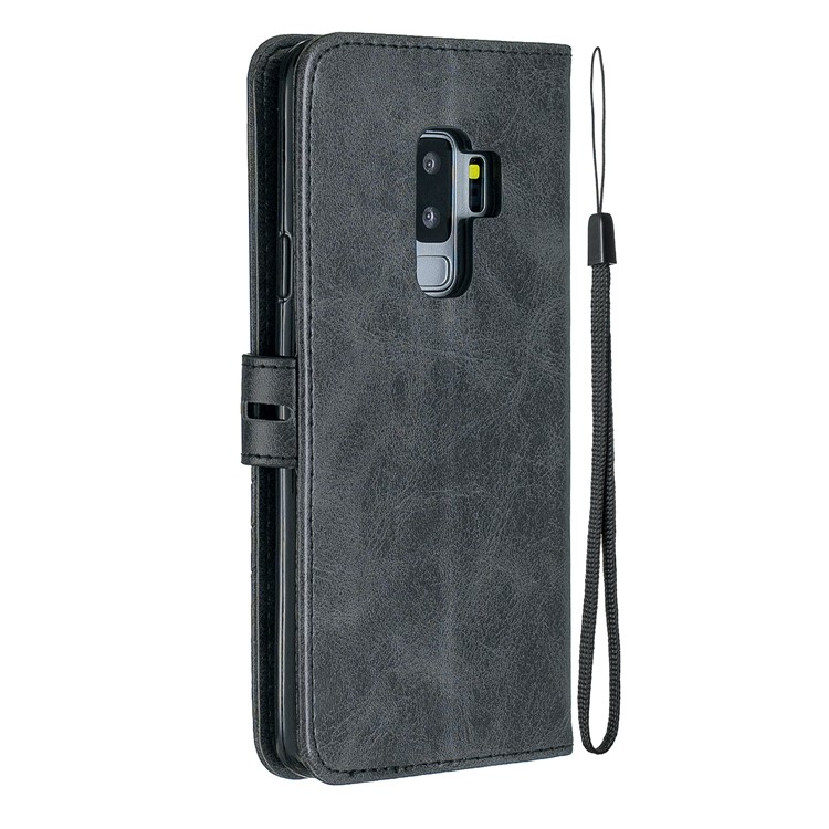 Funda Con Soporte De Billetera De Cuero De PU Para Samsung Galaxy S9 Plus SM-G965 - Negro-3