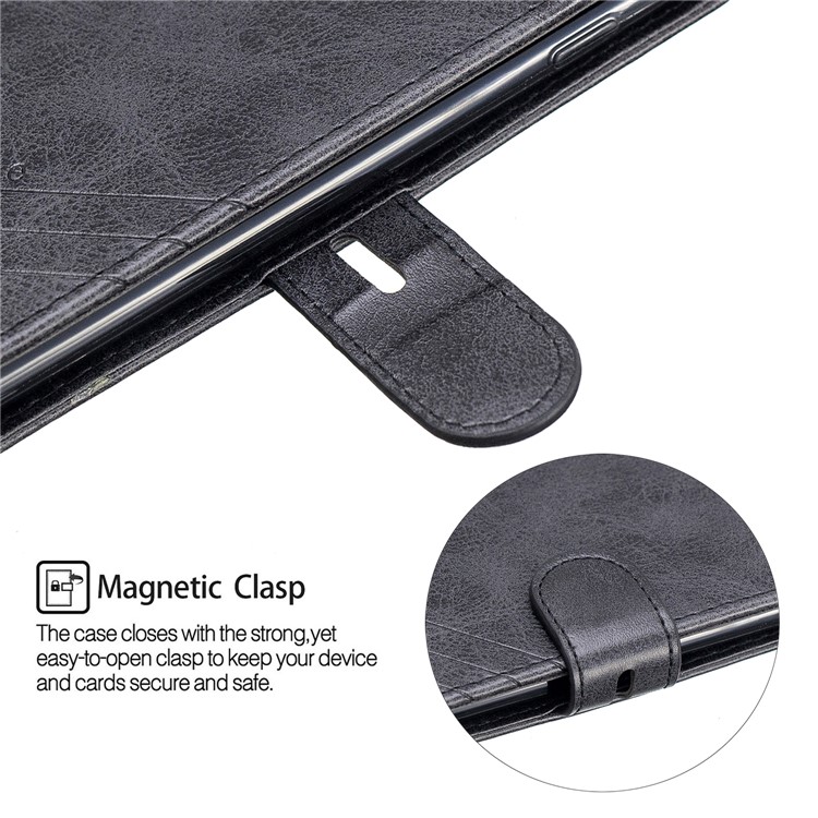 Étui En Cuir Avec Fentes Pour Cartes Pour Samsung Galaxy S10 Plus - Noir-7