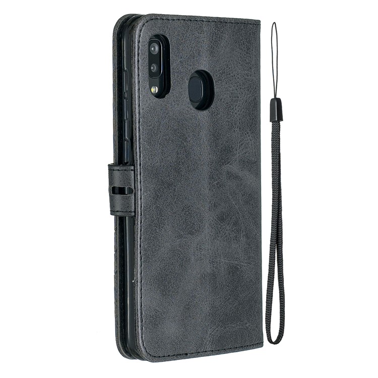 Custodia A Portafoglio In Pelle PU Per Samsung Galaxy A20e - Nero-3