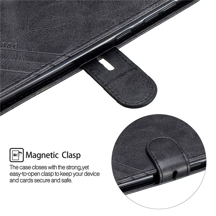 Custodia A Portafoglio In Pelle PU Per Samsung Galaxy A20e - Nero-7