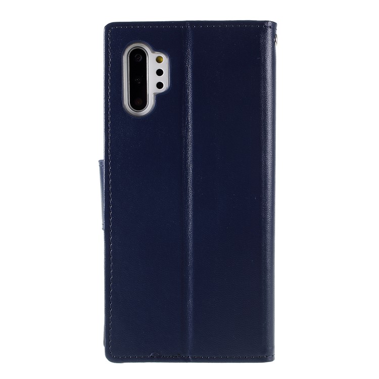 MERCURY GOOSPERY Bravo Diary Leather Wallet Case for Samsung Galaxy Note 10 Plus / Note 10 Plus 5G - Dark Blue-3