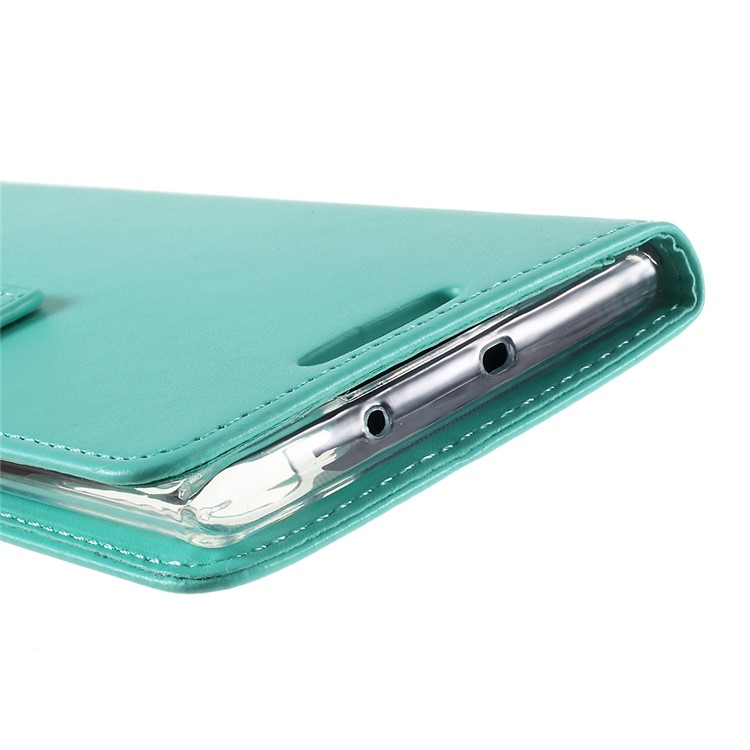 MERCURY GOOSPERY Bravo Diary Leather Case for Samsung Galaxy Note 10 / Note 10 5G - Cyan-10