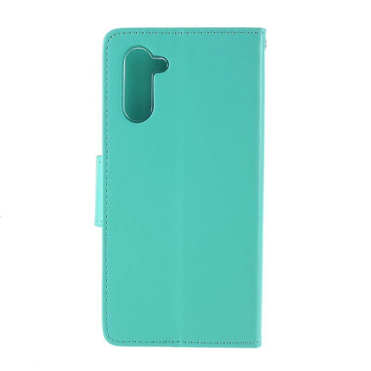 MERCURY GOOSPERY Bravo Diary Leather Case for Samsung Galaxy Note 10 / Note 10 5G - Cyan-3