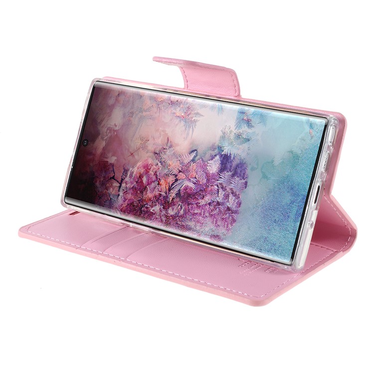 MERCURY GOOSPERY Sonata Diary Leather Wallet Mobile Casing for Samsung Galaxy Note 10 / Note 10 5G - Pink-11