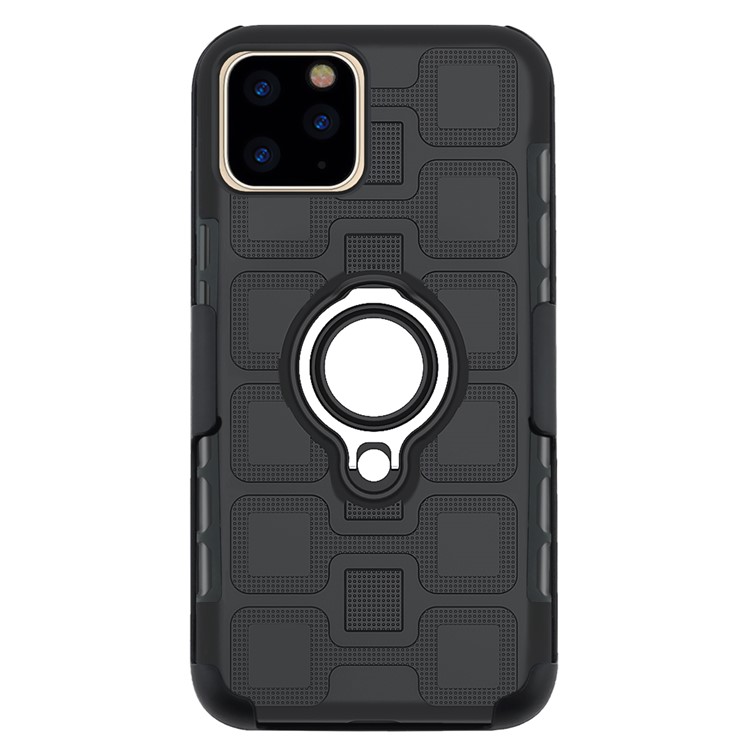 Geometric Pattern TPU PC Hybrid Phone Cover with Kickstand Belt Clip for iPhone (2019) 5.8-inch - Black-8