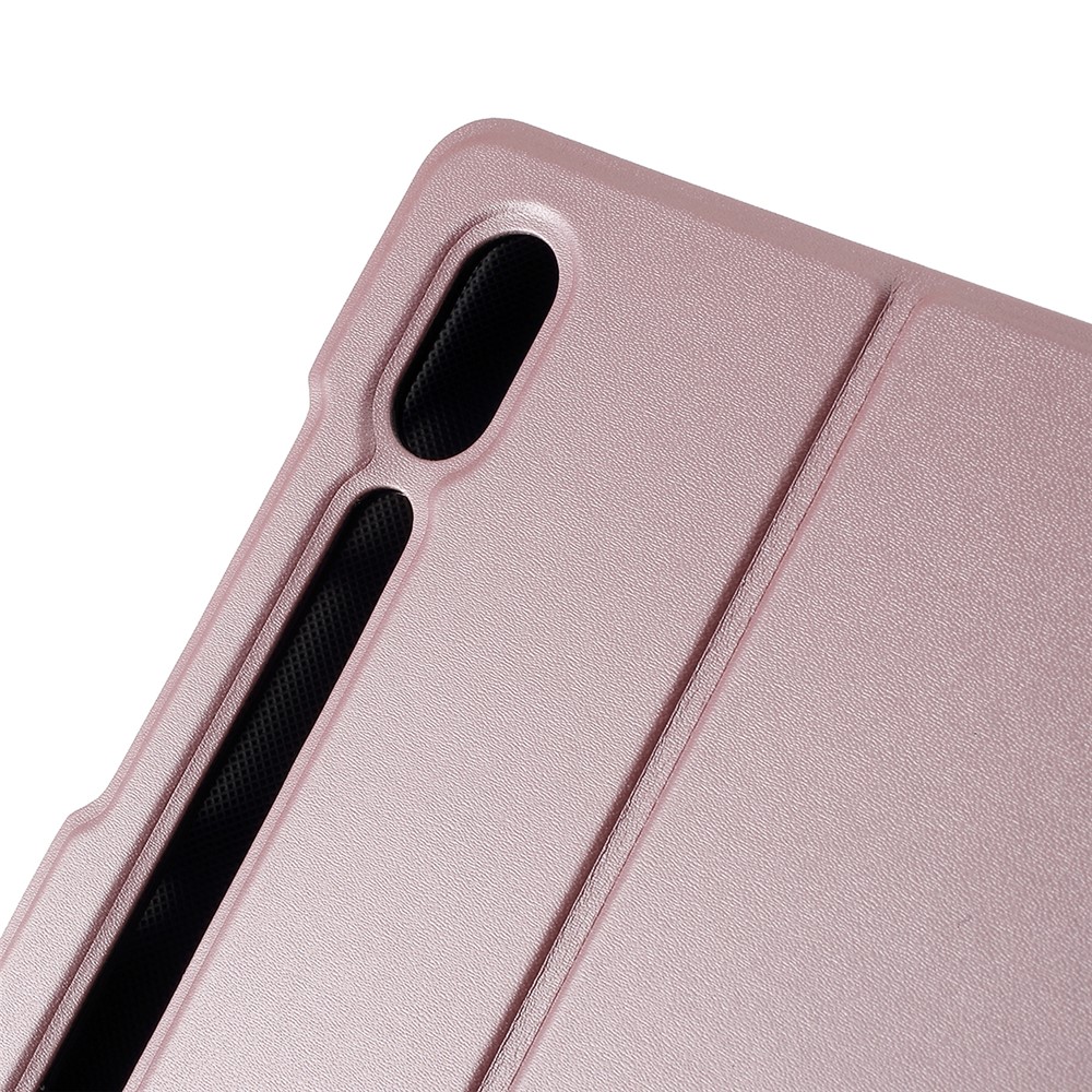 PU Leder Stand Tablet Schutzhülle Für Samsung Galaxy Tab S6 T860 - Roségold