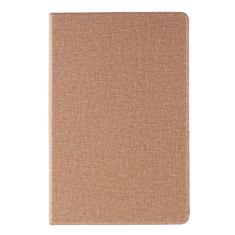 For Samsung Galaxy Tab S6 T860 Cloth Texture Leather with Stand Protective Tablet Case Cover - Gold-1