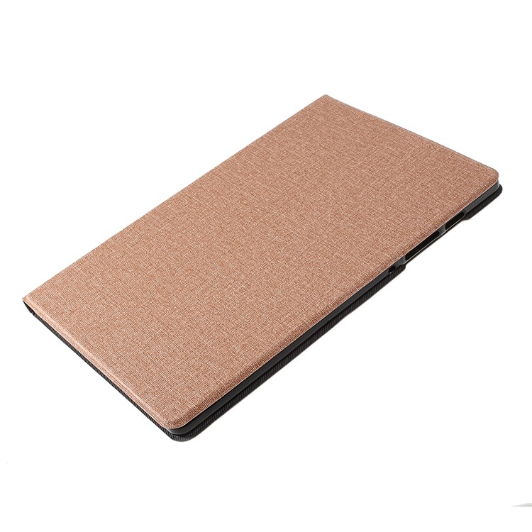 For Samsung Galaxy Tab S6 T860 Cloth Texture Leather with Stand Protective Tablet Case Cover - Gold-12