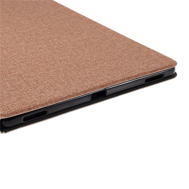 For Samsung Galaxy Tab S6 T860 Cloth Texture Leather with Stand Protective Tablet Case Cover - Gold-7