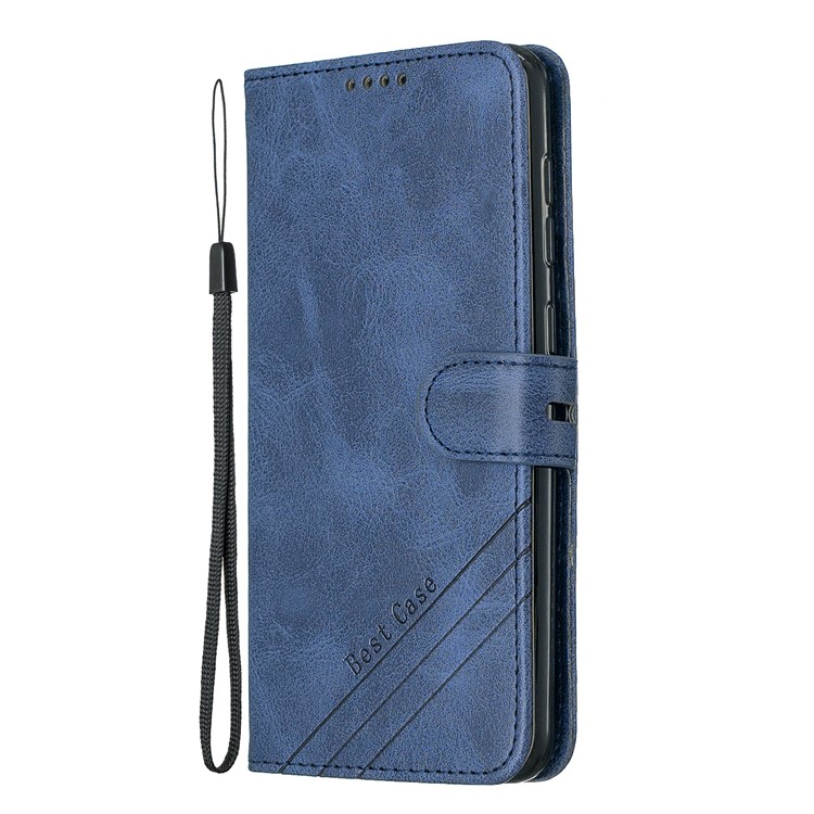 Wallet Leather Stand Case for Samsung Galaxy A40 - Blue-2