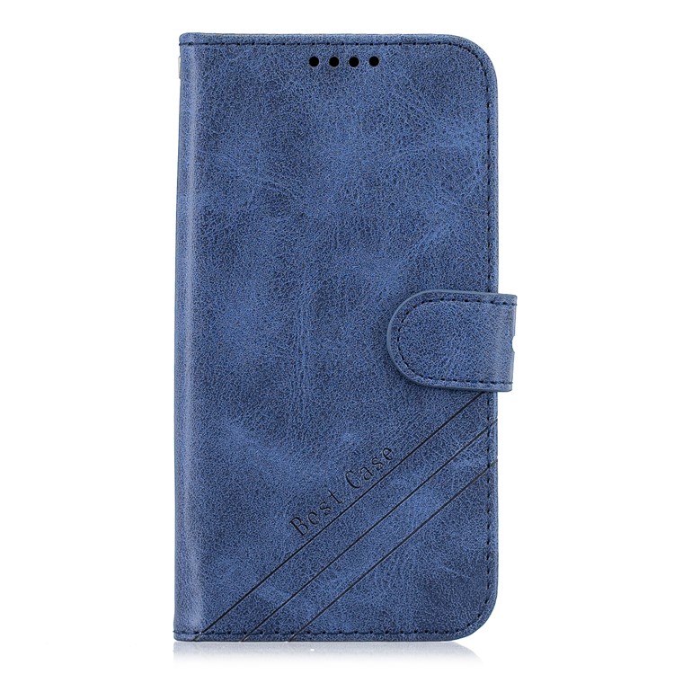 Wallet Leather Stand Case for Samsung Galaxy A40 - Blue-4