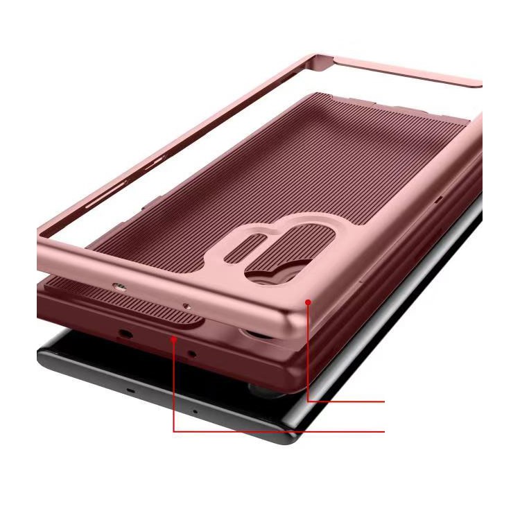 Shockproof TPU+PC Hybrid Shell for Samsung Galaxy Note 10 Plus/Note 10 Plus 5G - Wine Red-4