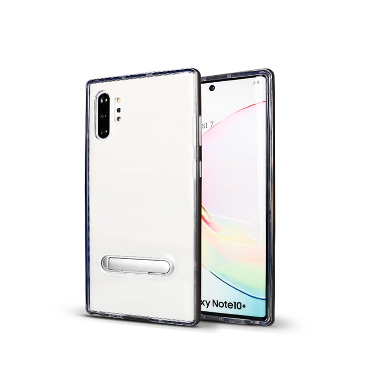 

Hybrid Clear Back PC + TPU Kickstand Case for Samsung Galaxy Note 10 Plus / Note 10 Plus 5G - Grey, Galaxy Note 10 Plus