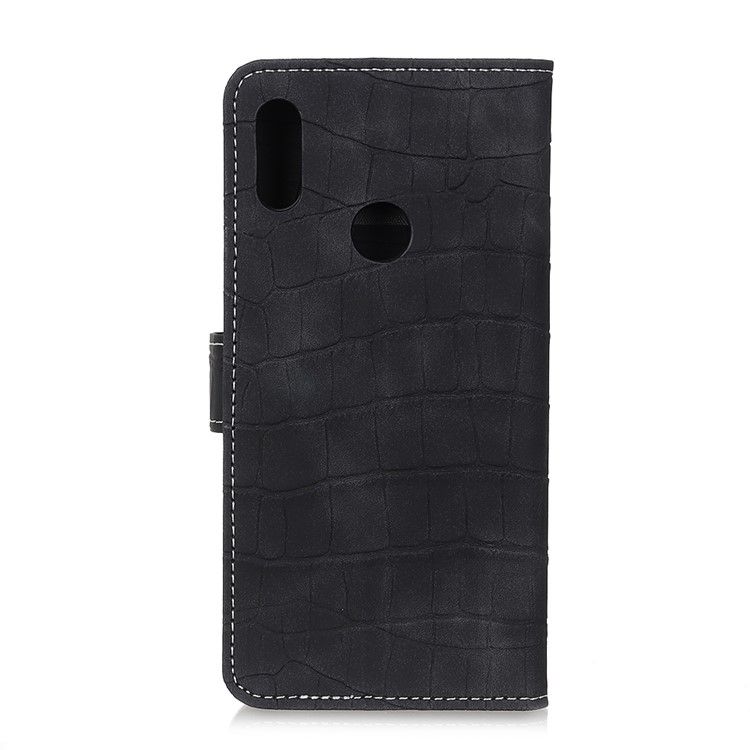 Para Samsung Galaxy A20s Crocodilo Textura PU Couro Móvel Cobrindo - Preto-8