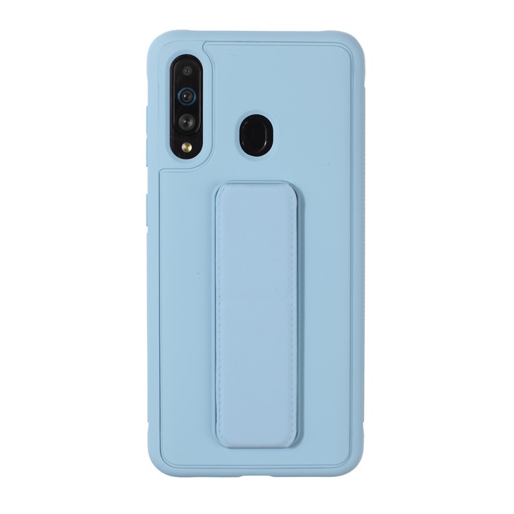 Rubberized Magnetic Kickstand TPU + PC Hybrid Case Phone Shell for Samsung Galaxy M30/Galaxy A40s - Baby Blue-1