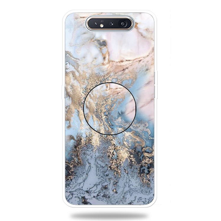 Compre Capa De Mármore Do TPU Macio Do IMD Para Samsung Galaxy A80 / A90 -  Azul / Ouro da China | TVC-Mall.com