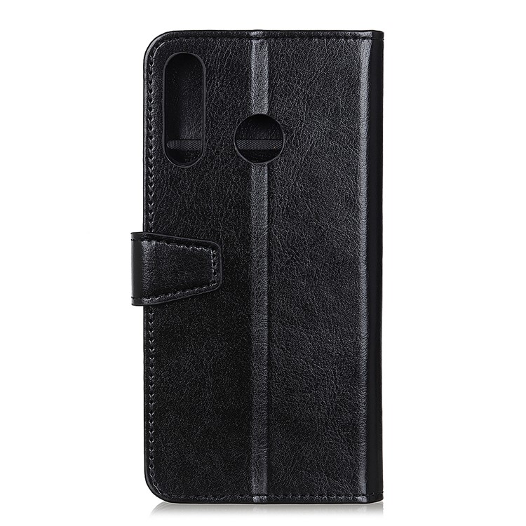 Crazy Horse Leather Wallet Stand Case for Samsung Galaxy A20s - Black-11