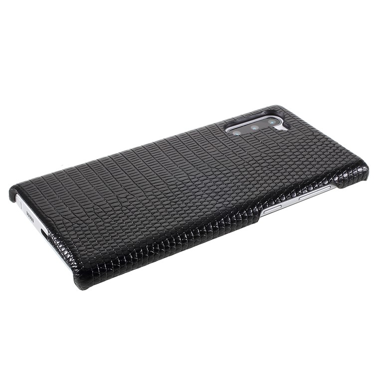 For Samsung Galaxy Note 10/Note 10 5G Lizard Pattern Genuine Leather Phone Case - Black-4