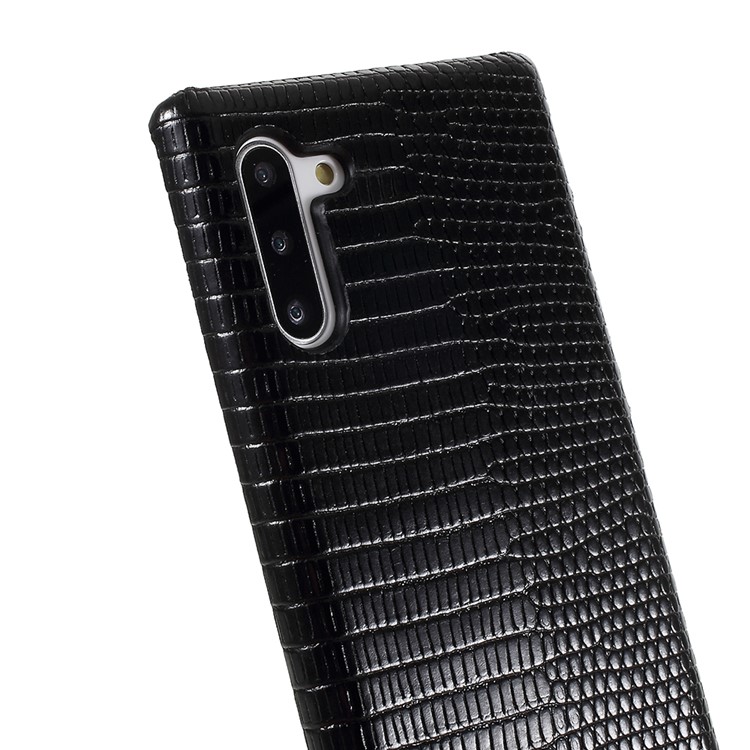 For Samsung Galaxy Note 10/Note 10 5G Lizard Pattern Genuine Leather Phone Case - Black-5