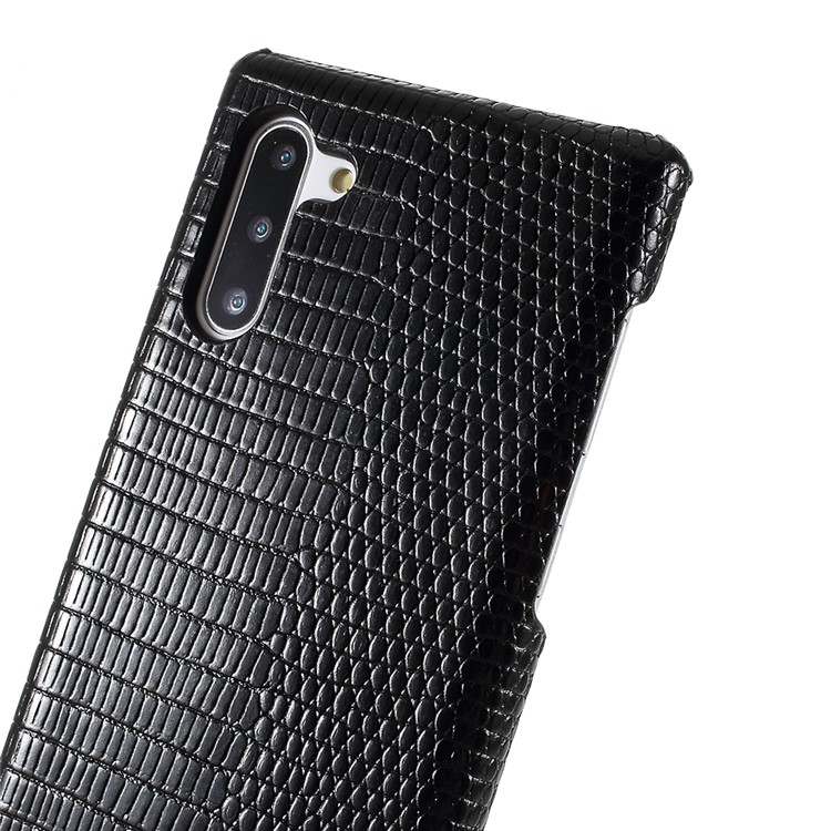 For Samsung Galaxy Note 10/Note 10 5G Lizard Pattern Genuine Leather Phone Case - Black-6