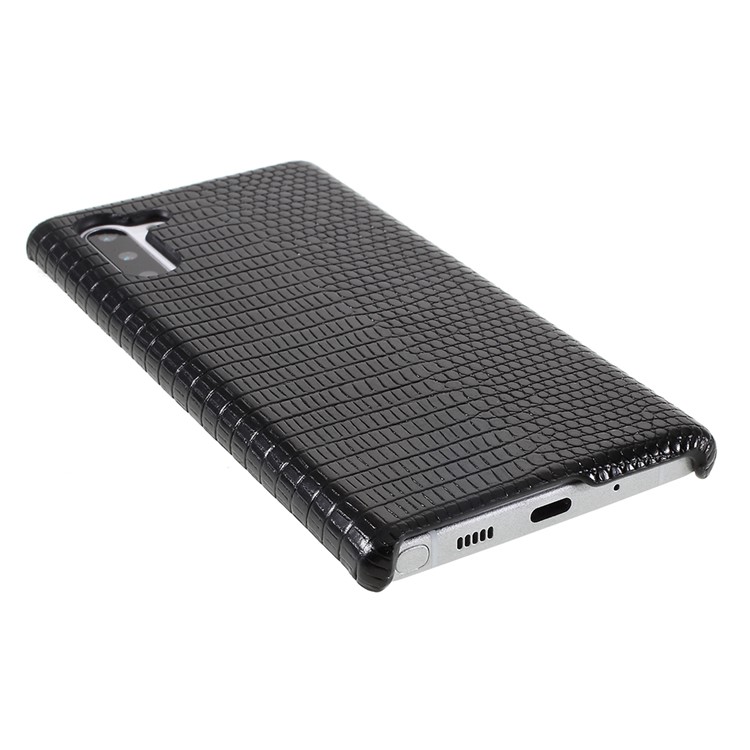 For Samsung Galaxy Note 10/Note 10 5G Lizard Pattern Genuine Leather Phone Case - Black-7