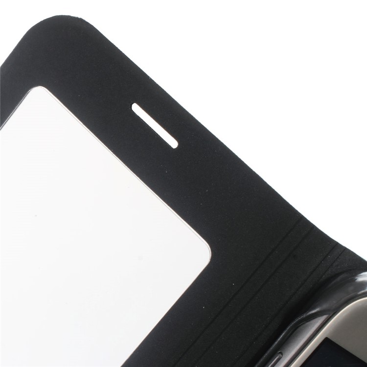 Litchitrain Fensteransicht Ledertasche Für Samsung Galaxy S7 G930 - Schwarz-4