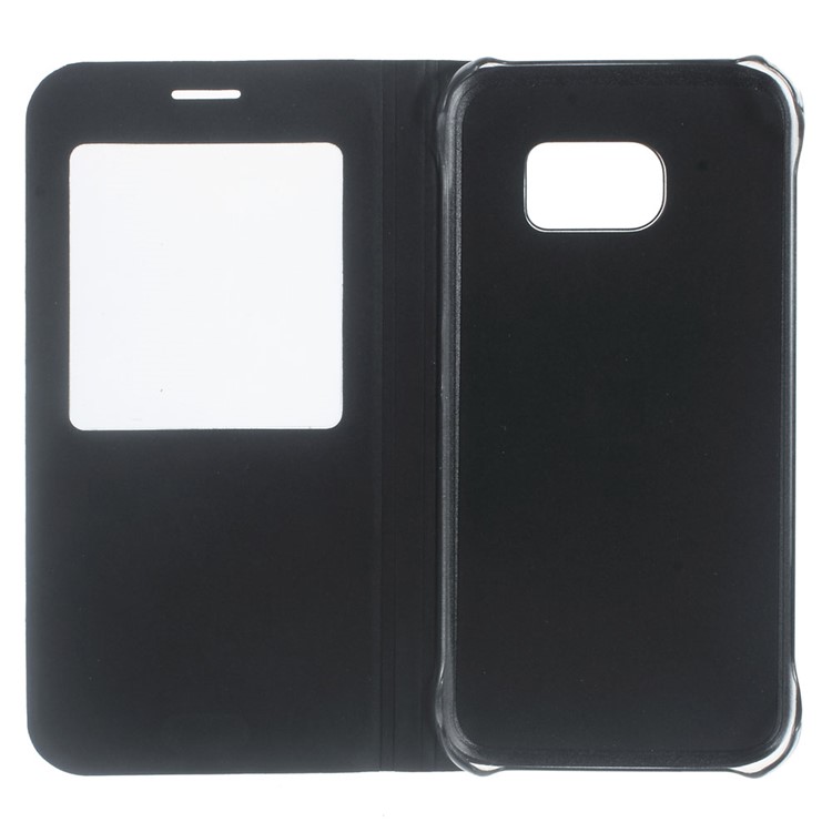 Litchitrain Fensteransicht Ledertasche Für Samsung Galaxy S7 G930 - Schwarz-5