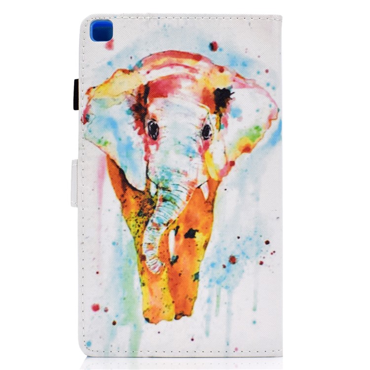 Pattern Printing Leather Card Holder Stand Cover for Samsung Galaxy Tab A 8.0 Wi-Fi (2019) SM-T290 - Elephant-3