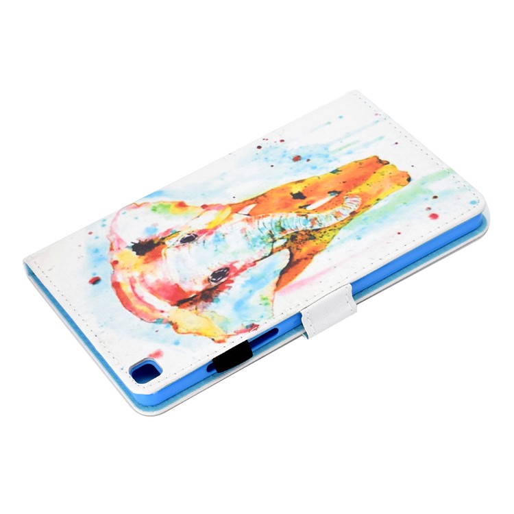 Pattern Printing Leather Card Holder Stand Cover for Samsung Galaxy Tab A 8.0 Wi-Fi (2019) SM-T290 - Elephant-6