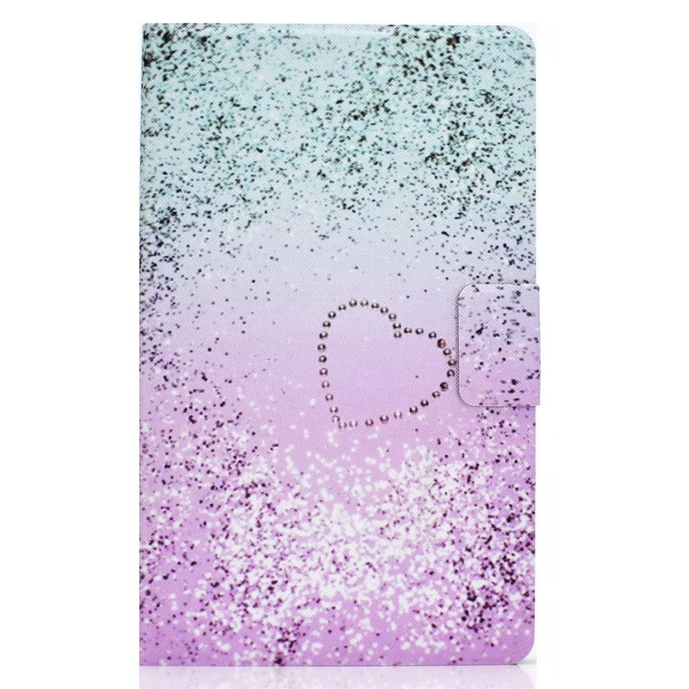 Pattern Printing Leather Stand Case for Samsung Galaxy Tab A 8.0 (2019) SM-T290 SM-T295 - Heart-2
