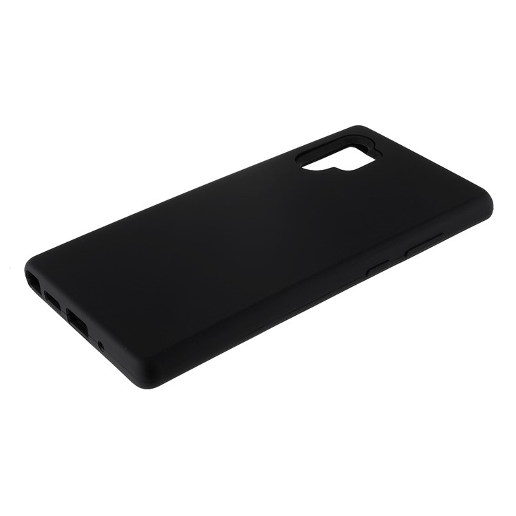 Shock-proof PC+Silicone Rubberized Hybrid Back Shell for Samsung Galaxy Note 10 Plus/Note 10 Plus 5G - Black-6