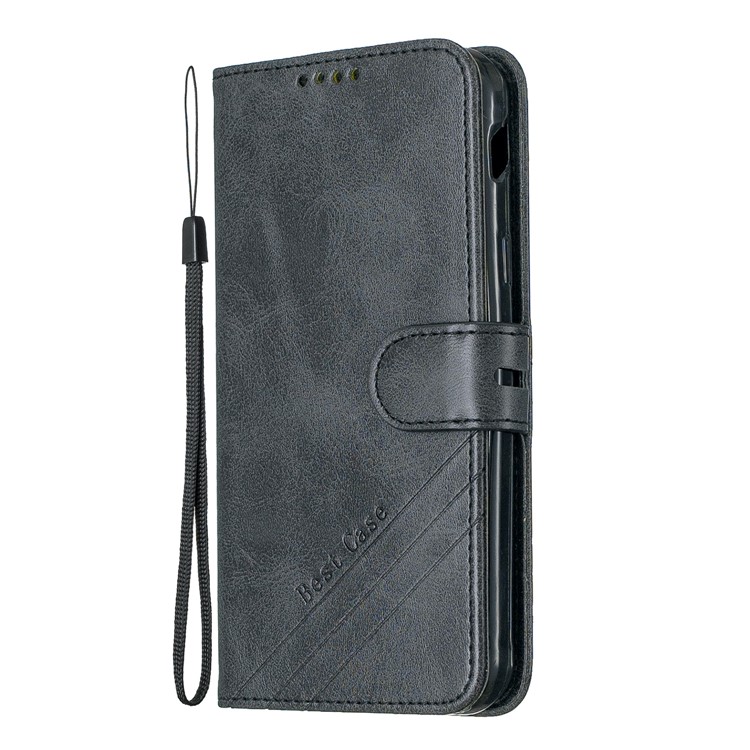 Cowhide Texture Wallet Stand Leather Protective Case for Samsung Galaxy Xcover 4s SM-G398F/SM-G398FN/DS - Black-2