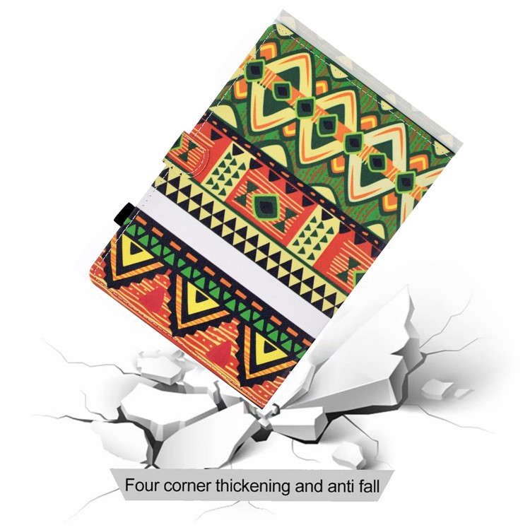 Pattern Printing Leather Card Holder Tablet Shell for Samsung Galaxy Tab S5e SM-T720 - Geometric Patterns-13