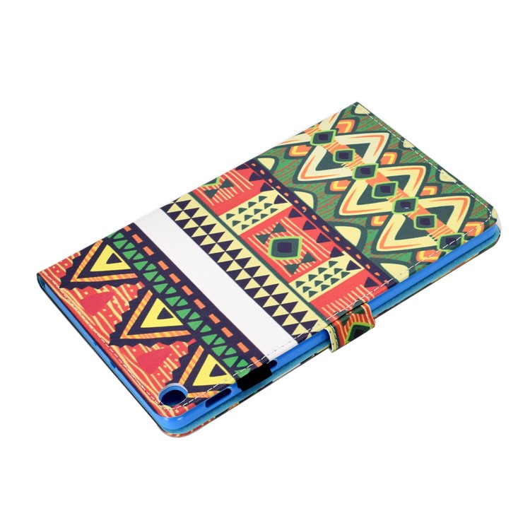 Pattern Printing Leather Card Holder Tablet Shell for Samsung Galaxy Tab S5e SM-T720 - Geometric Patterns-6